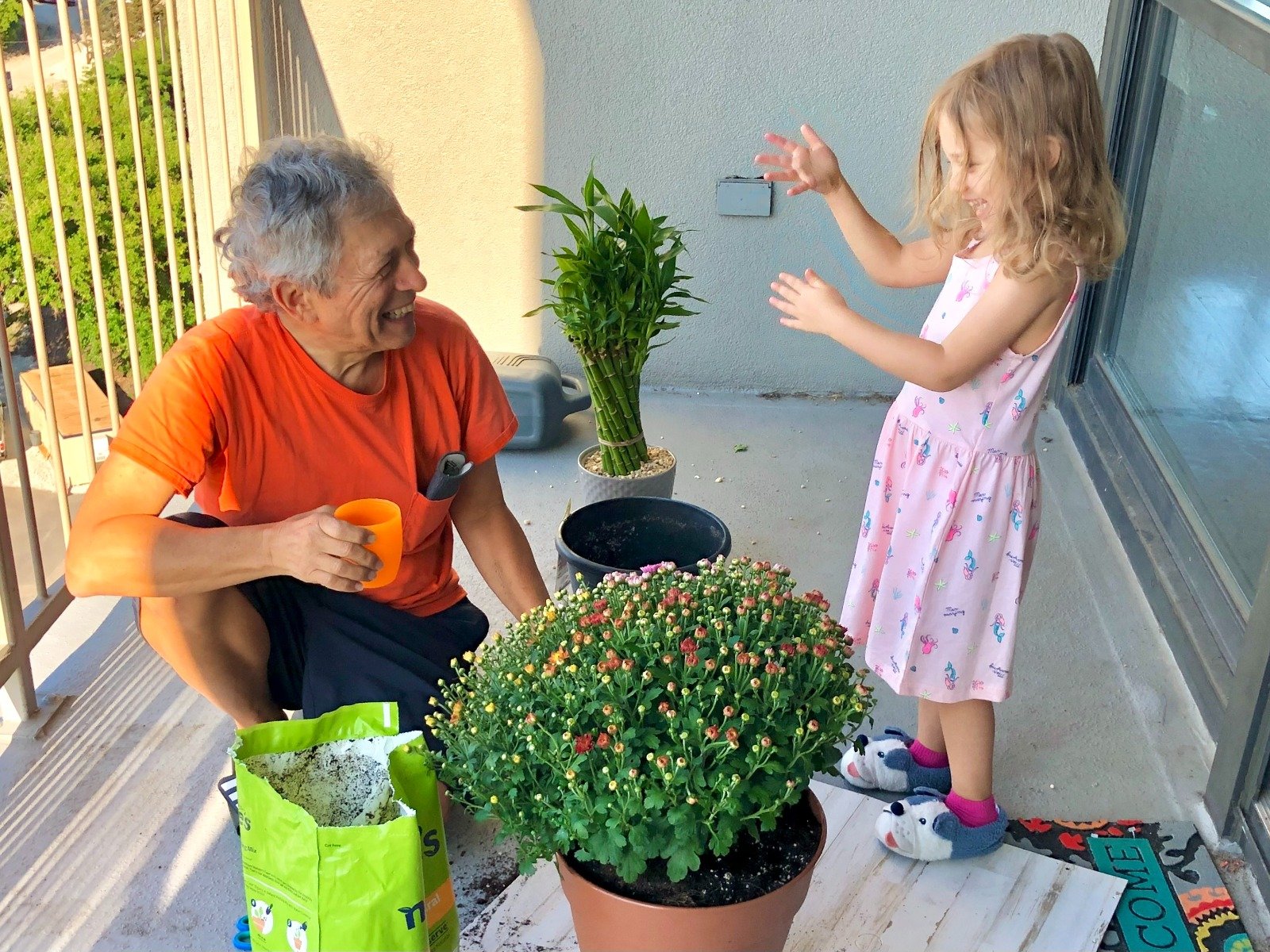 Watering Flowers